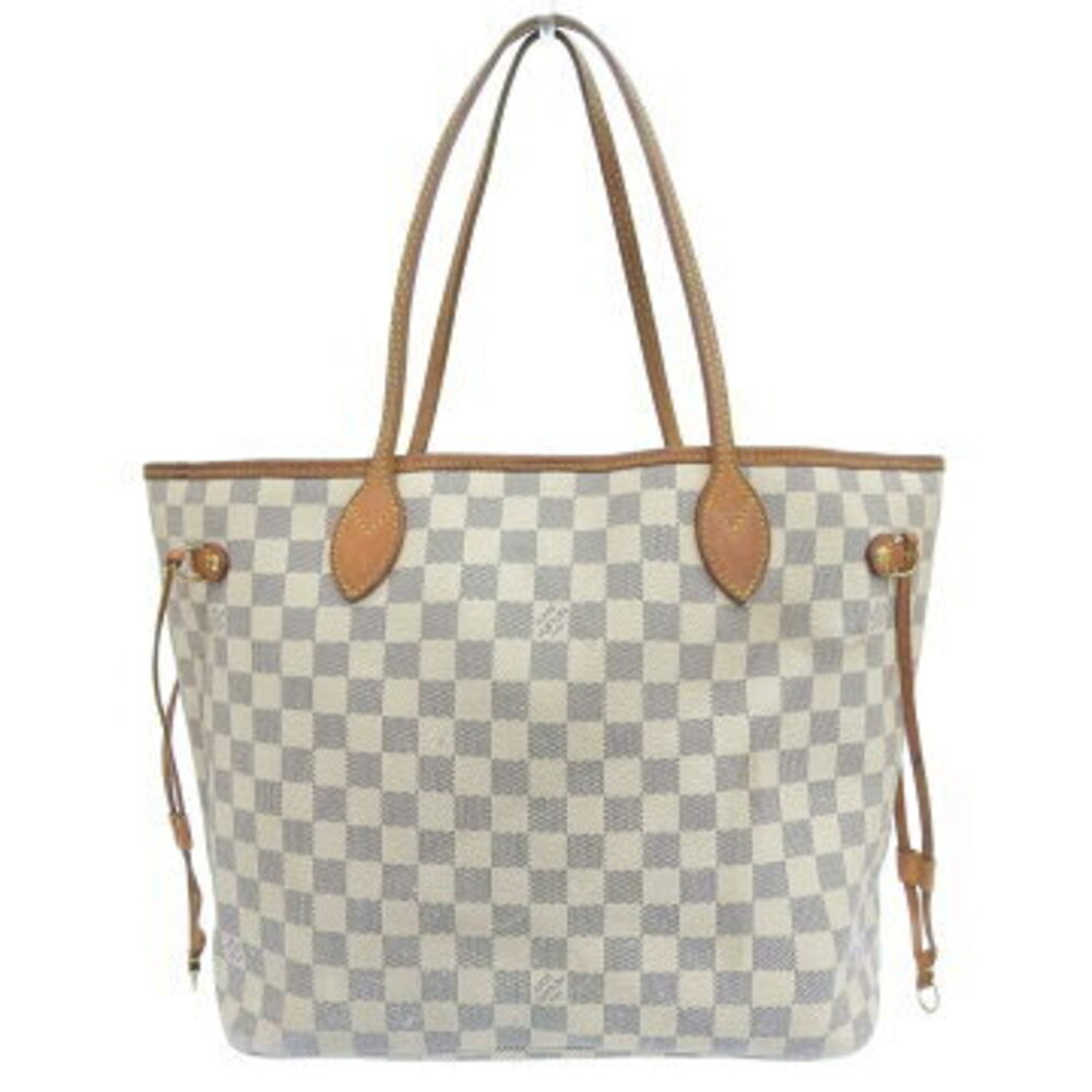 Louis Vuitton Damier Azur White Neverfull Tote Bag